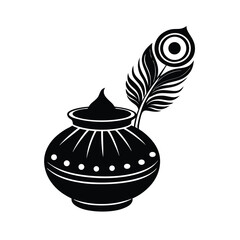 colorful-clay-pot-filled-with-makhan-and-krishna-s.eps