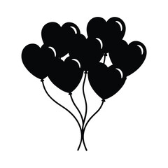 cluster-of-glossy-pink-and-red-balloons-in-heart-s.eps