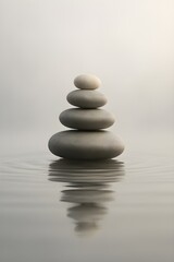 zen stones on the sand