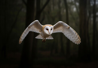  Barn Owl in Flight at Night