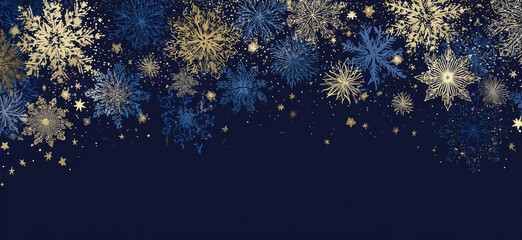 Winter snowflake decorative background