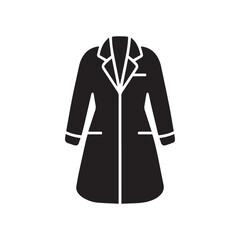 Lab Coat or Doctor's Gown Silhouette for Medical and Scientific Professions