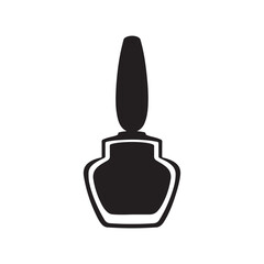 Obraz premium Elegant Nail Polish Bottle Silhouette for Beauty and Manicure Designs