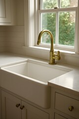 modern bathroom sink with faucet