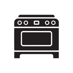 Obraz premium Modern Kitchen Stove and Oven Appliance Silhouette for Cooking and Home Design