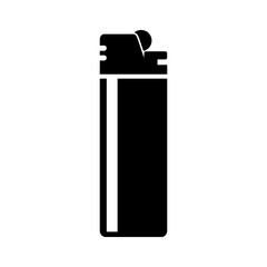 Gas lighter silhouette vector icon,simple,and minimalist design ideas,isolated on transparent background,can be for logo or collection