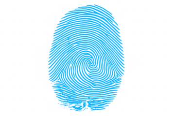 Fingerprint Access Representing Identity and Security on Transparent Background