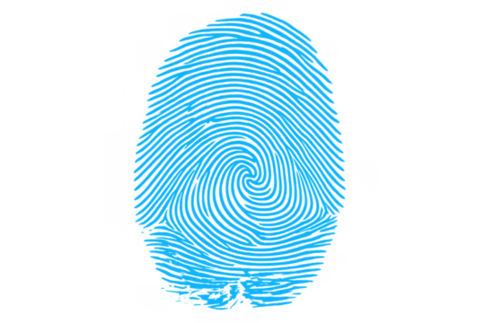 Fingerprint Access Representing Identity and Security on Transparent Background