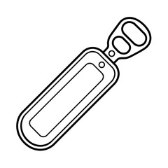 can opener illustration vector style coloring page
