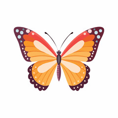 Obraz premium Vibrant butterfly illustration showcasing intricate wing patterns and delicate antennae