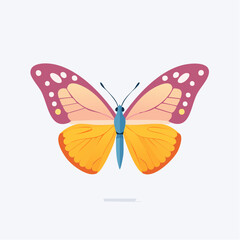 Illustration of a beautifully colored butterfly with intricate patterns and vibrant hues