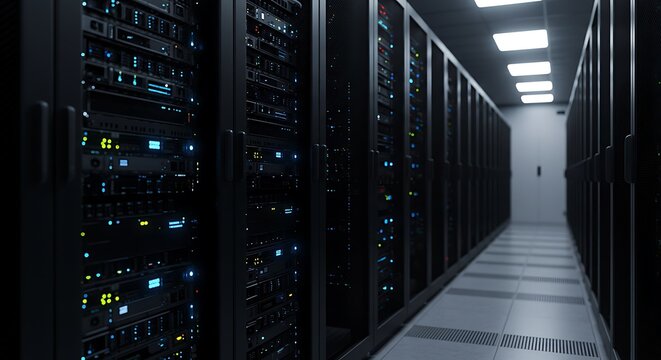 Server racks in a data center for cloud computing