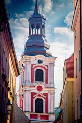 Poznan Market Square aerial view showcasing the historic Town Hall in Poland