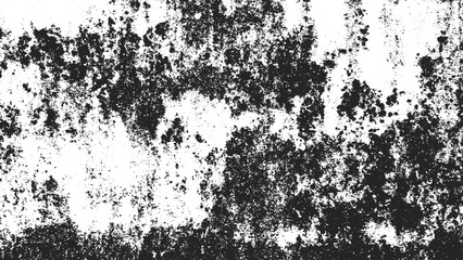 Grunge Black and White Texture Background, Abstract Distressed Vector Overlay, Vintage Noisy Texture for Design Use, Old Worn Paper Ink Texture Template