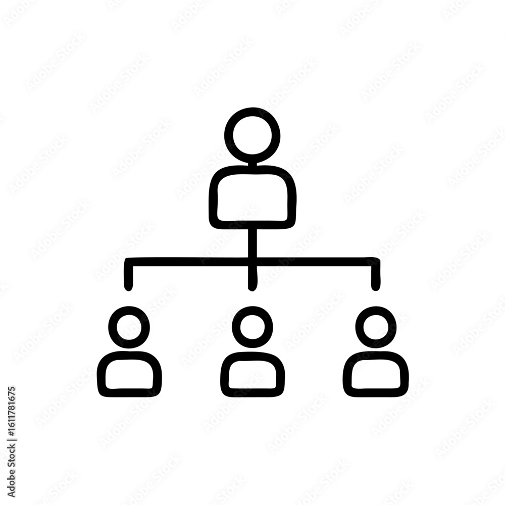 Aufkleber simple icon a job hierarchy organization structure