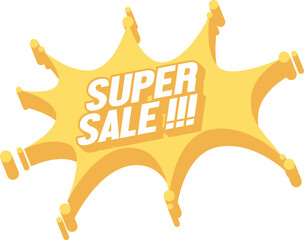 Comic-themed super sale popup balloon vector 2