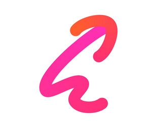Wavy Gradient Arrow with Elegant Curves – Colorful Abstract Symbol for Digital Designs