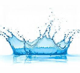 Water splash isolated on white background
