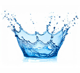 Water splash isolated on white background