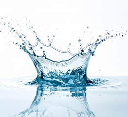 Water splash isolated on white background