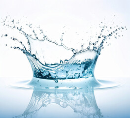 Water splash isolated on white background