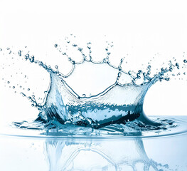 Water splash isolated on white background