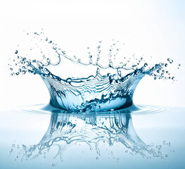 Water splash isolated on white background
