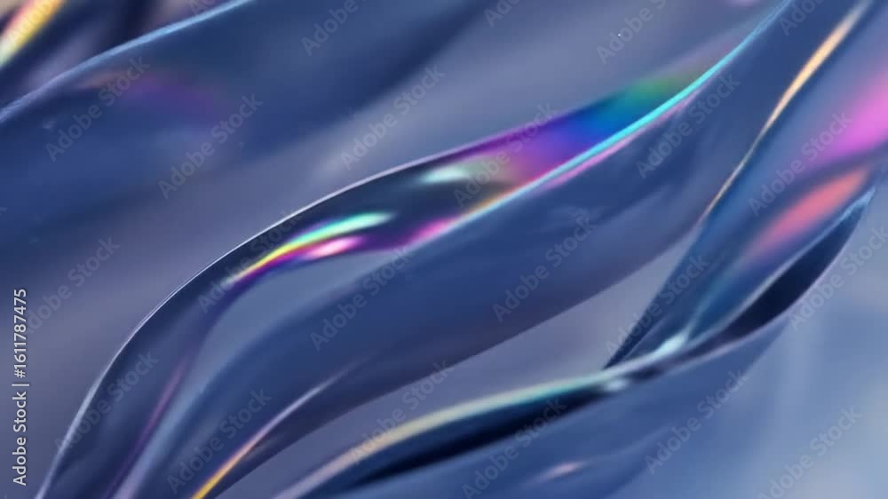 Poster abstract iridescent ribbons background with a mesmerizing play of light and color