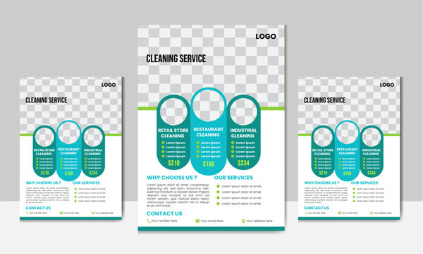 Corporate flyer design, cleaning service flyer design, Flyer poster design for cleaning service, Vector flyer template design in A4 size. professional cleaning service editable flyer or poster design.