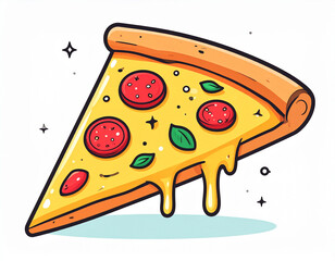 vector illustration of pizza