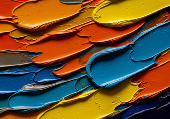 Abstract Oil Painting with Thick Brushstrokes