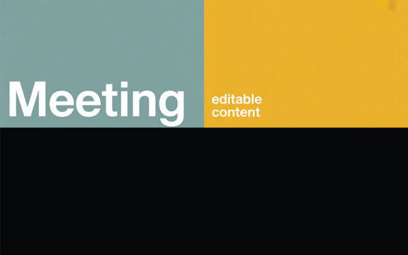 Meeting and editable content graphic design