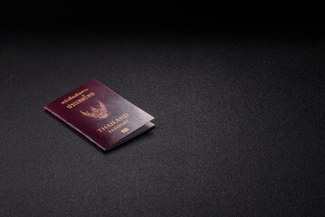 Thailand passport for travelling, flying and doing business. Thailand document, id