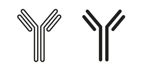 Antibody icon logo set. thin line concept simple icon or design element