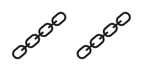 Chain icon logo set. thin line concept simple icon or design element