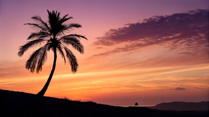 sunset over the beach