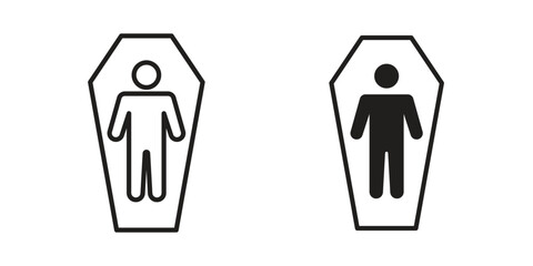 Dead icon logo set. thin line concept simple icon or design element