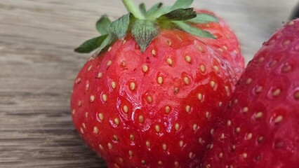 Fresh Strawberries  – Juicy Red Fruits Macro