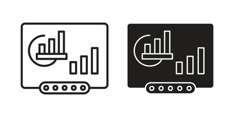 Equity derivatives icon logo set. thin line concept simple icon or design element