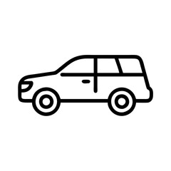 Obraz premium Simple line drawing of a modern SUV car 