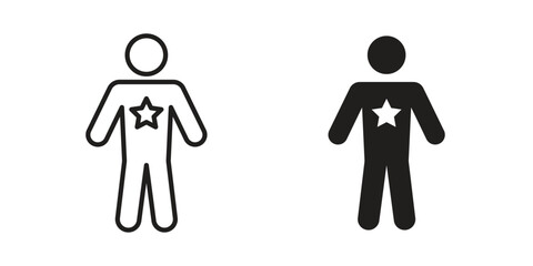 Good human icon logo set. thin line concept simple icon or design element