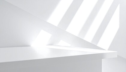 Fototapeta premium Modern white architectural scene