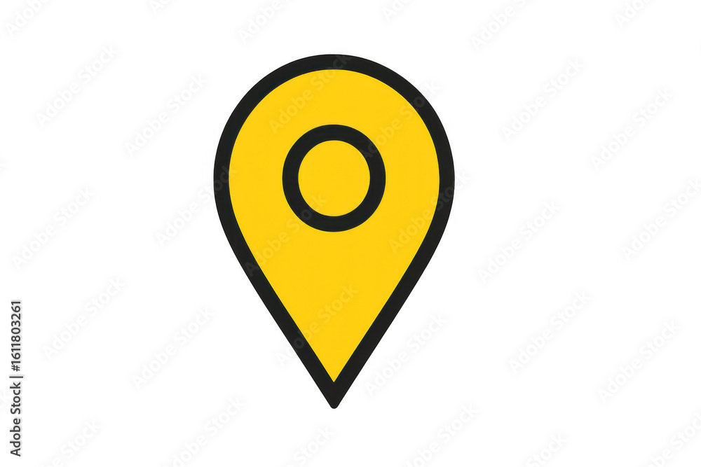 Poster map pointer icon pointing current location with transparent background
