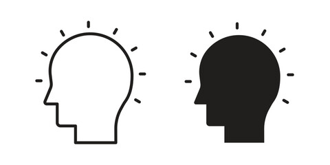 Intention icon logo set. thin line concept simple icon or design element