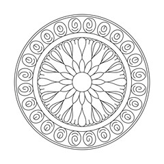 Vector illustration of intricate circular mandala pattern design