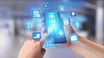 Online banking and digital banking innovation combining finance and technology, optimizing online banking systems, mobile banking services, and fintech for seamless experience. Spire