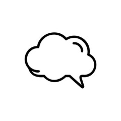 Outline a cloud shaped speech bubble on talk communication