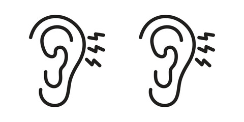 Otitis icon logo set. thin line concept simple icon or design element