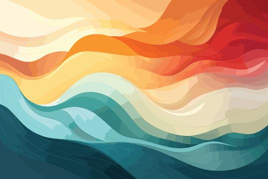 Vibrant watercolor splashes explode across the canvas, a dynamic symphony of colorful abstract expression. vector and illustration 