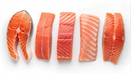 5 different salmon steak